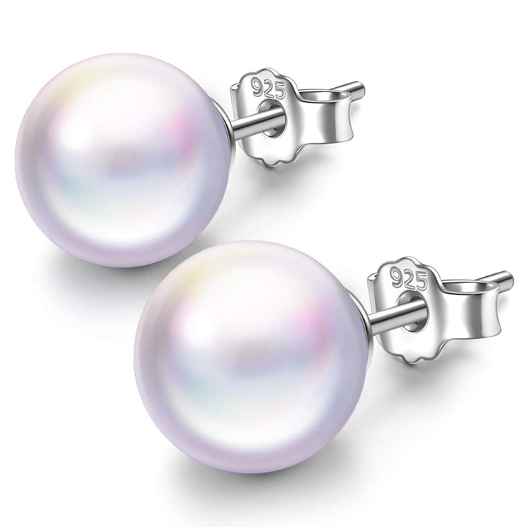 Classic White Pearl Stud Earrings - Ellis Finch